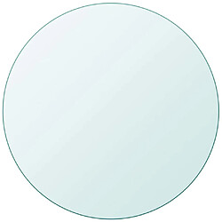 VIDAXL Dessus de table rond - Verre trempé