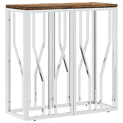 vidaXL Table console - Argenté