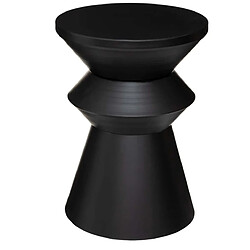 Pegane Table d'appoint guéridon - Noir