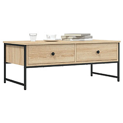 vidaXL Table Basse Chêne Sonoma 101 cm