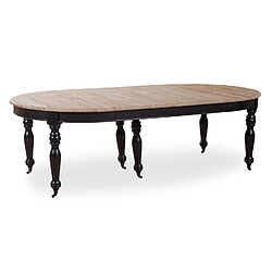Avis Table à manger ronde extensible - Noir
