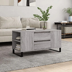 vidaXL Table basse sonoma gris 102x44.5x50