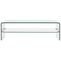 Acheter vidaXL Table Basse Verre Trempé - Clair