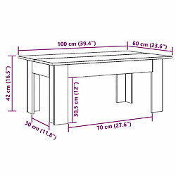 vidaXL Table basse - Noir pas cher