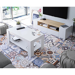Acheter Pegane Table basse relevable - Blanc artic
