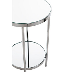 Avis Pegane Table d'appoint ronde en métal - Gris