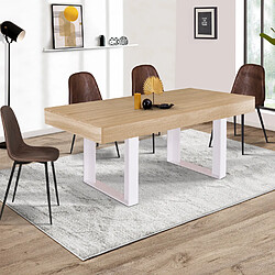 Acheter Idmarket MARKET Table PHOENIX extensible - Bois et blanc