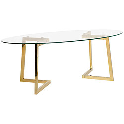 Beliani Table Basse Fresno - Verre/Doré