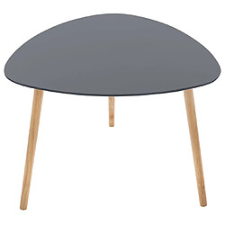 Pegane Table d'appoint ovale - Gris foncé
