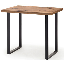 pegane Table haute en chêne et métal - Anthracite