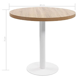 VidaXL Table de Bistro Marron 80cm pas cher