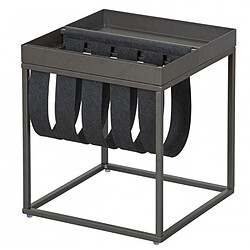 Pegane Table d'appoint carrée - Anthracite