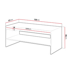 Acheter Bestmobilier Come table basse rectangulaire - Marron