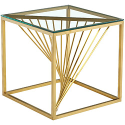 Vivenla BOLZANO Table d'appoint - Doré et Transparent