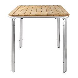 Avis Bolero Table Carrée en Frêne et Aluminium