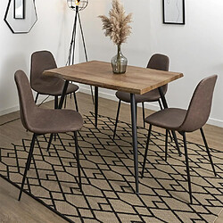 The Home Deco Factory the_home_deco_factory Table Repas Forest - Noir/Bois