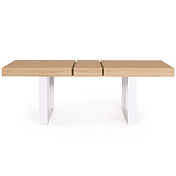 Avis Idmarket MARKET Table PHOENIX extensible - Bois et blanc