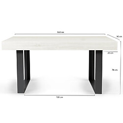 Acheter Idmarket MARKET Table à manger PHOENIX 160 cm bois gris