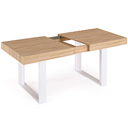 Idmarket MARKET Table PHOENIX extensible - Bois et blanc