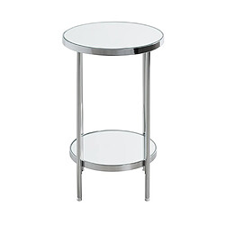 Pegane Table d'appoint ronde en métal - Gris