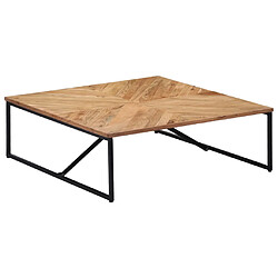 vidaXL Table basse - 110x110x36 cm - Bois d'acacia solide
