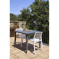 Avis Resol table de jardin Noa ronde - Gris foncé