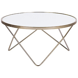 Beliani Table Basse MERIDIAN Doré
