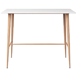 vidaXL Table de bar Blanc - 120x60x105 cm