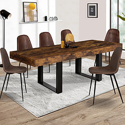 Idmarket market Table Extensible Phoenix - Bois Vieilli/Noir