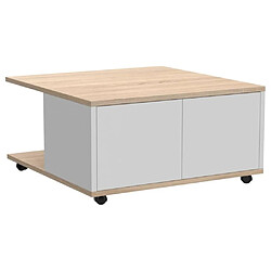 FMD Table basse mobile 70x70x36 cm