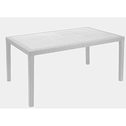 Alter Table de jardin rectangulaire - Blanc