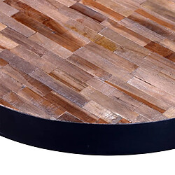 vidaXL Table basse ronde bois de teck pas cher