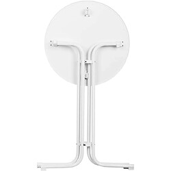 Helloshop26 Table mange debout pliante - Blanc