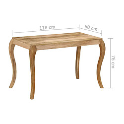 VIDAXL Table Salle à Manger Manguier pas cher