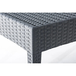 Decoshop26 Table basse de jardin - Plastique gris foncé