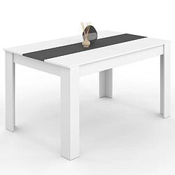 Idmarket MARKET Table à manger GEORGIA - Blanc/Gris