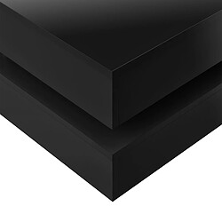 En.casa Table basse carrée - Noir brillant pas cher