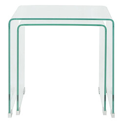 VidaXL Tables Gigognes 2 Pièces Verre