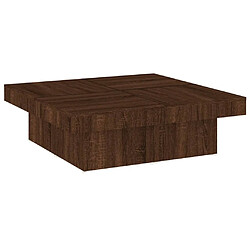 vidaXL Table basse - Chêne marron - 90x90x28 cm