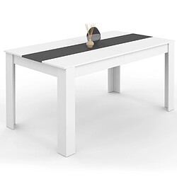 Idmarket Table à manger GEORGIA - Blanche et Grise