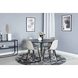 Venture home Table à manger ronde - Noir cuivre