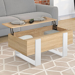 Idmarket MARKET Table Basse PHOENIX Bois Blanc
