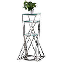 Ensemble de tables Vivenla Pisa - Inox, verre