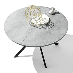 Inside 75 Table à manger extensible ronde - Gris