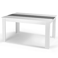 Avis Idmarket Table à manger GEORGIA - Blanche et Grise