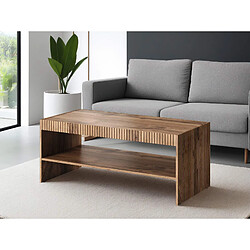 Bestmobilier Come - table basse - effet bois - 1 niche - 120 cm