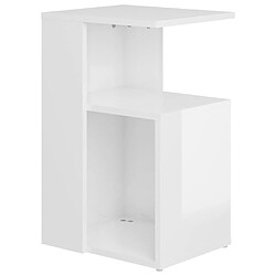 vidaXL Table d'appoint blanc brillant