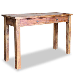 vidaXL Table console bois d'acajou massif 123x42x75 cm