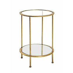 Pegane Table d'appoint ronde - Doré