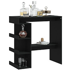 Acheter Vidaxl VIDA XL Table de bar - Noir avec étagères